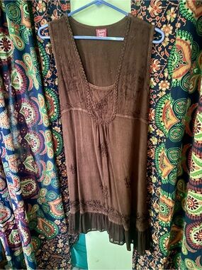 Boho Embroidered Sleeveless Dress